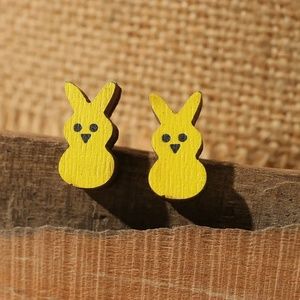 Yellow Bunny Rabbit Earrings
